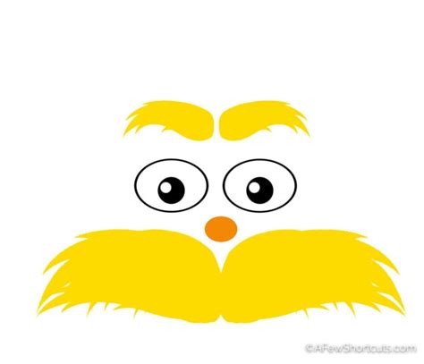 Lorax Eyebrows Template Cutting