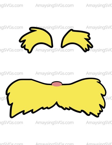 Lorax Eyebrows Template Vector