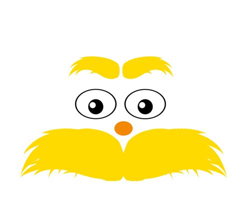 Lorax face template for kids