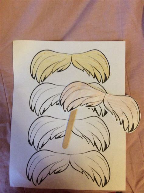 Lorax mustache crafts for kids