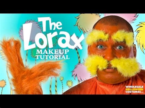 A person wearing a Lorax mustache with different makeup looks