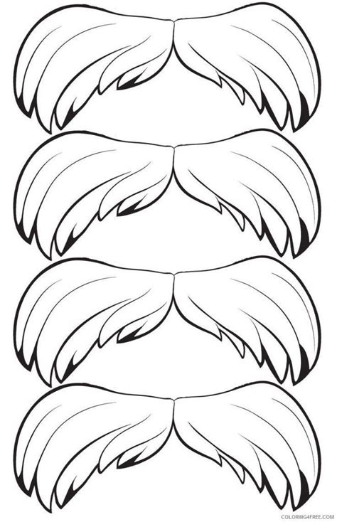 Lorax Mustache Printable Template