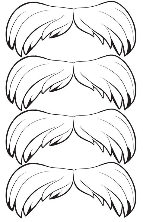 Lorax Mustache Printable Craft