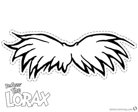 Lorax Mustache Printable Stickers