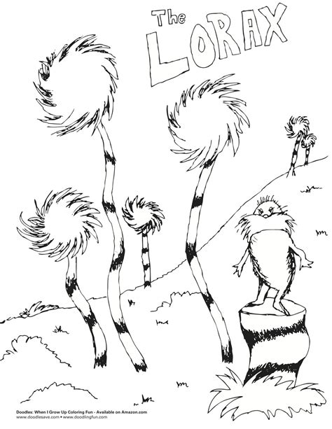 Lorax printable activities for kids