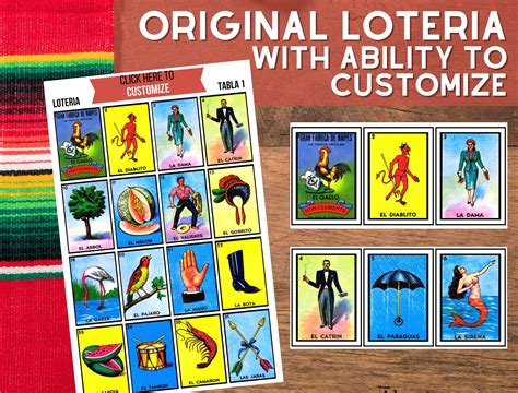 Loteria Game Board Template Design