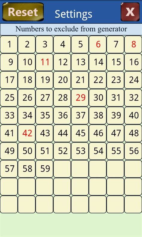 Lottery number generator