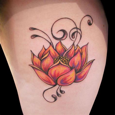 Lotus blossom tattoo for spiritual growth