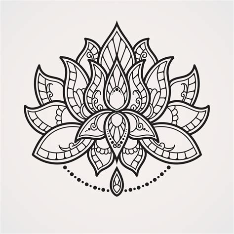 Lotus Flower Mandala Art