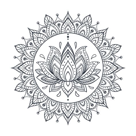 Lotus Flower Mandala Design