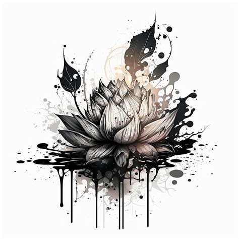 A lotus flower tattoo design