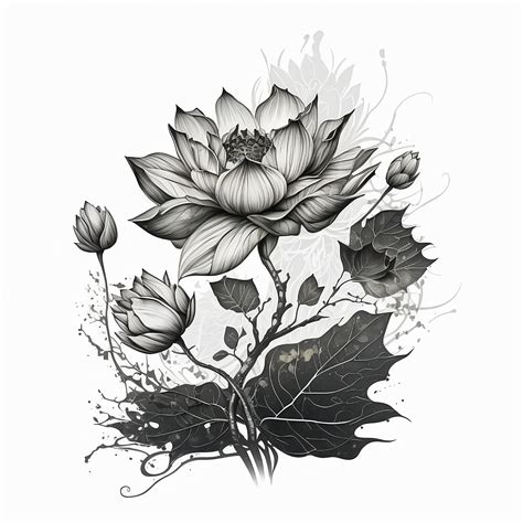 A lotus flower tattoo design