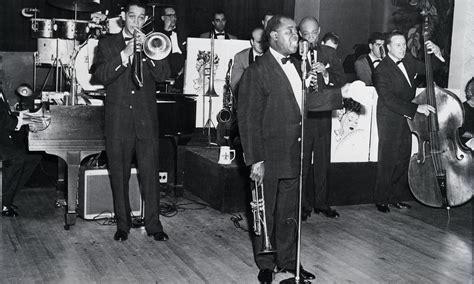 Louis Armstrong with his band