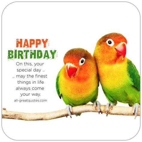 Love Birds Birthday Card