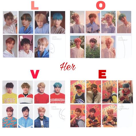 Love Yourself: Her Photocard Templates Example