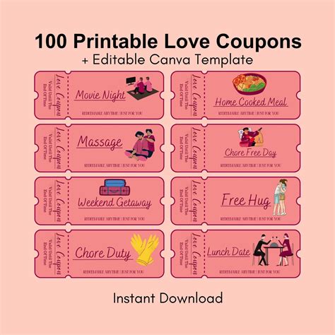 Lovely Printable Love Coupons