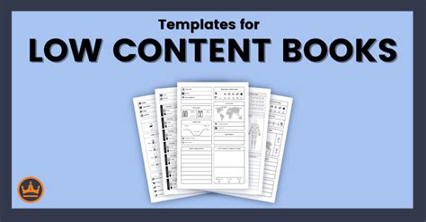 Low Content Book Template Design Ideas