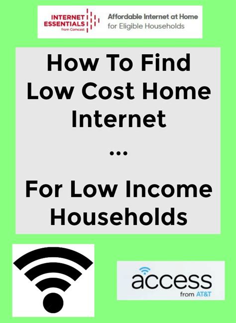 Low-cost internet services for low-income households