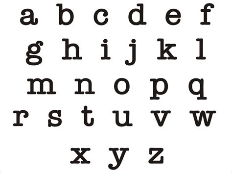 Lowercase Alphabet Template 1