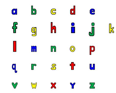 Lowercase Alphabet Template 6