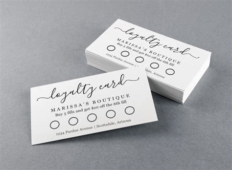 Loyalty Punch Card Template Example 3