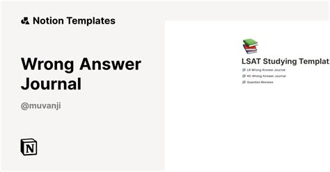 LSAT Wrong Answer Journal Template Example 3