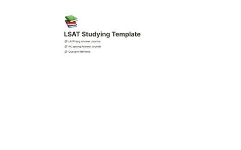 LSAT Wrong Answer Journal Template Example 8