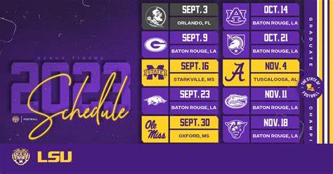 LSU Football Schedule September