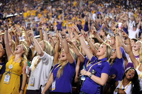 LSU Tigers fans cheering