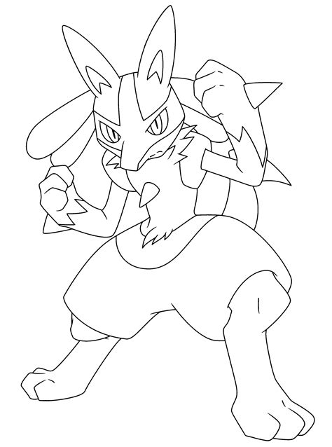 Lucario coloring page