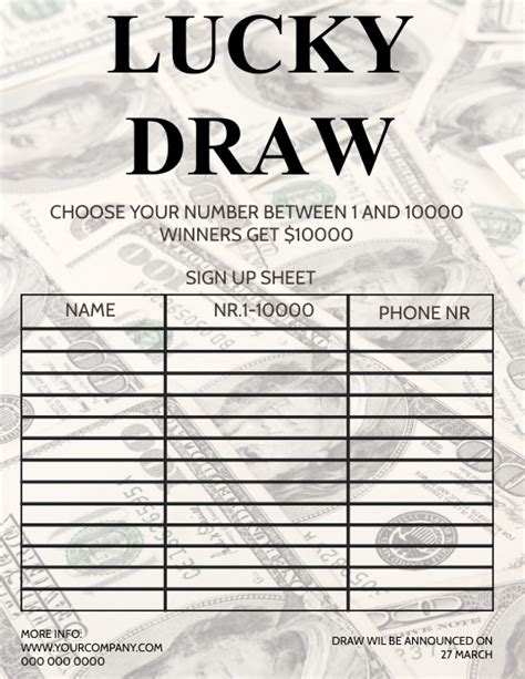 Lucky Draw Template in TXT Format Example