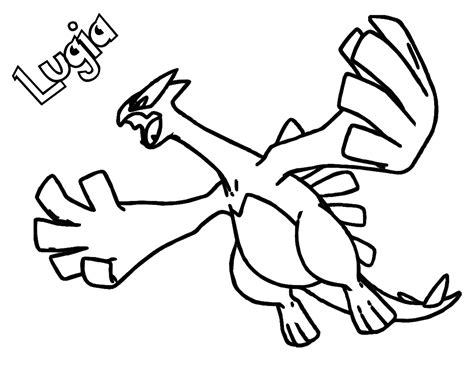 Lugia Colouring Page