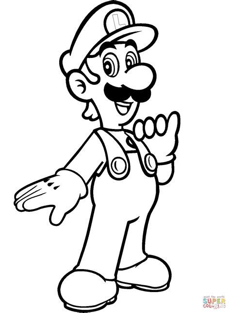 Luigi Coloring Page 10