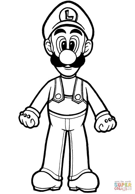 Luigi coloring page 3