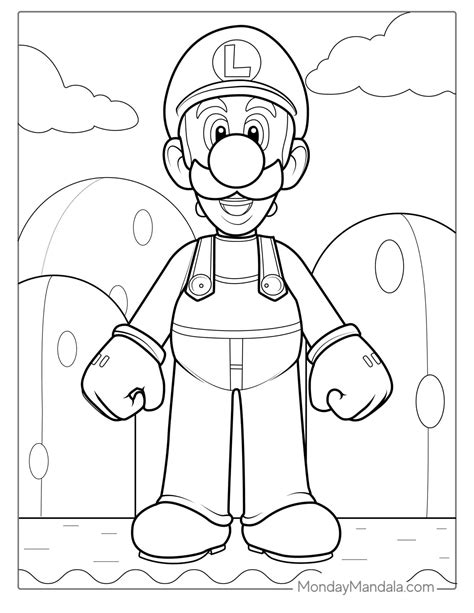 Luigi Coloring Page