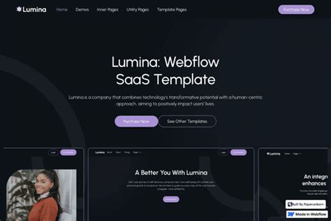 Lumina Webflow template