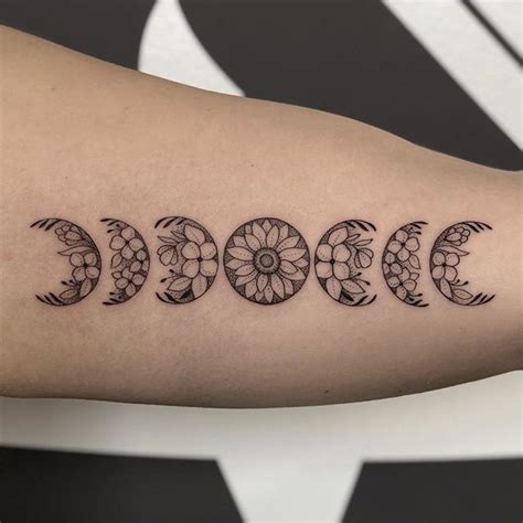 Lunar Cycle Tattoo Designs