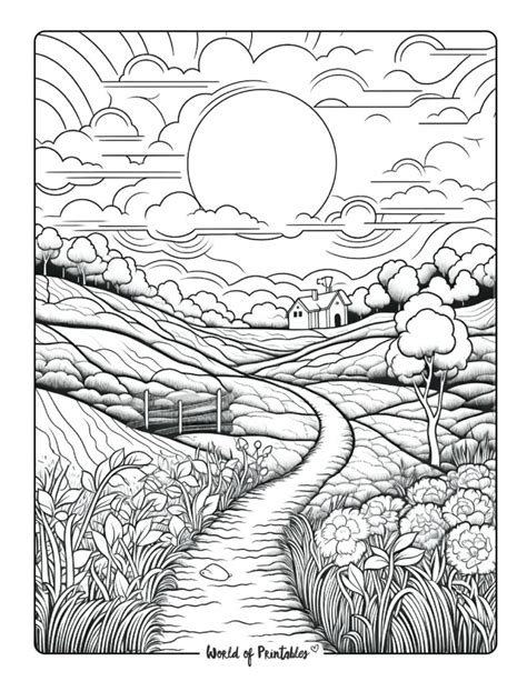 Lunar Landscape Coloring Page