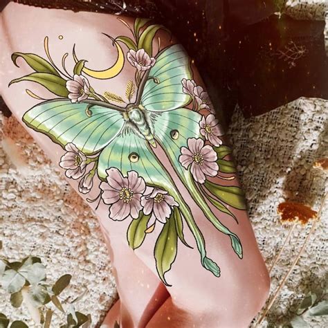 Lunar Moth Tattoo Ideas