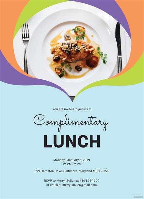 lunch meeting invitation template