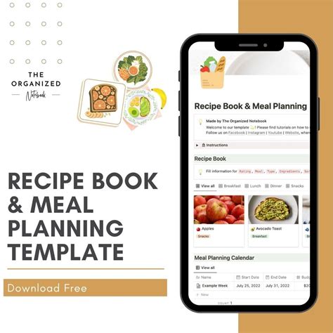 Lunch Recipe Book Template