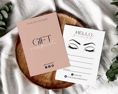 Luxurious and Glamorous Lash Gift Certificate Template