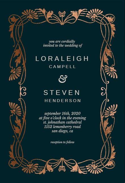 Luxury Art Deco Corporate Event Invitation