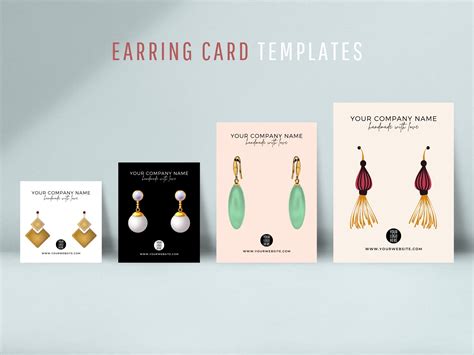 Luxury earring card template