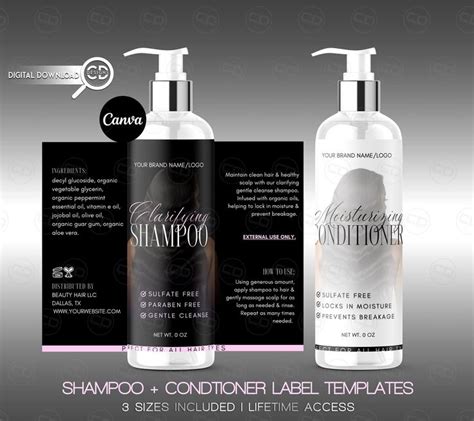 Luxury Hair Product Label Template