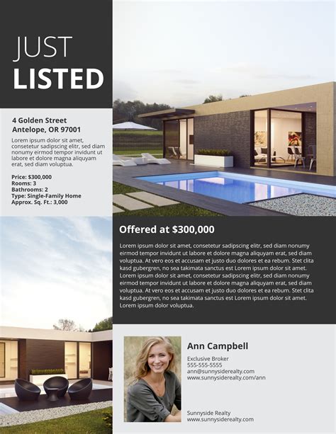 Luxury Real Estate Flyer Template