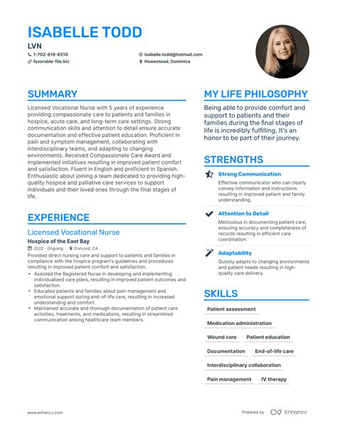 LVN Resume Example 1