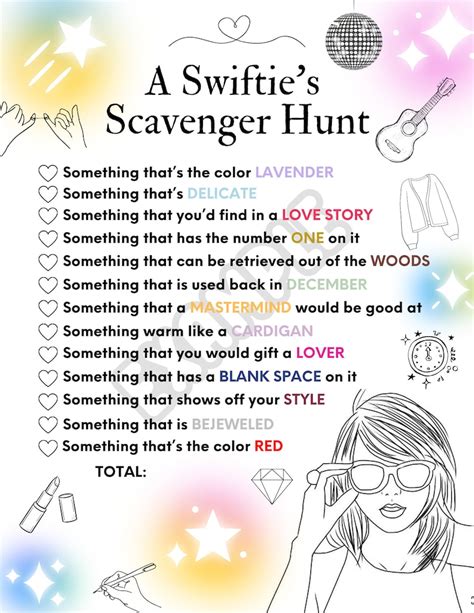 Lyric Scavenger Hunt for Kids