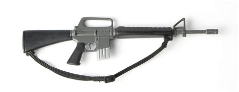 M16 rifle in action