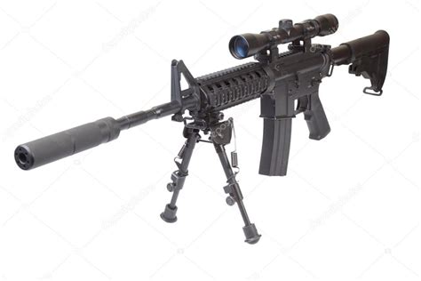 M4 Rifle with Scope and Bipod